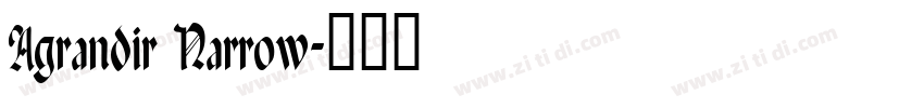 Agrandir Narrow字体转换